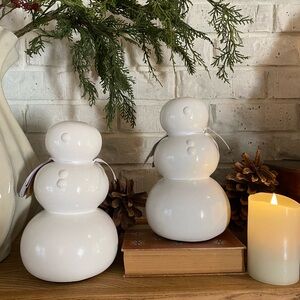 NWT White Snowman Winter Holiday Decor